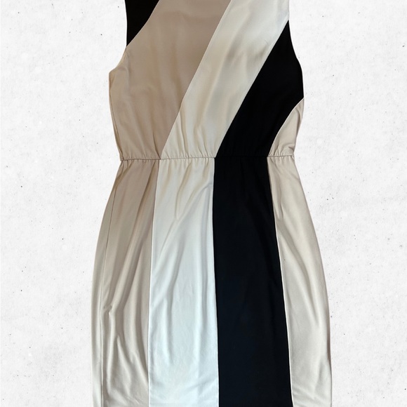 Calvin Klein Sleeveless Colorblock Sheath Dress Size 4 - Modern Office Wear - Picture 2 of 5